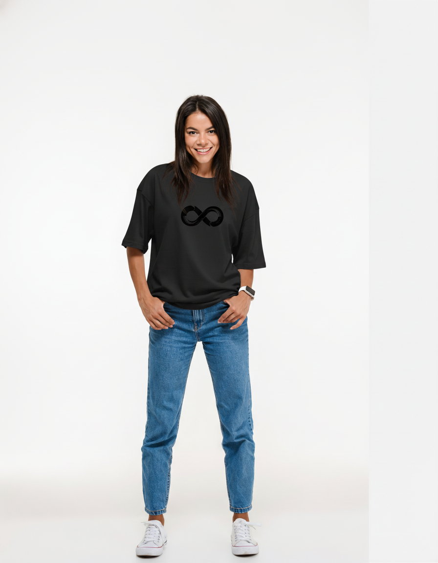 THGC Essentials Infinity Edition French Terry Oversized Womens T-Shirt