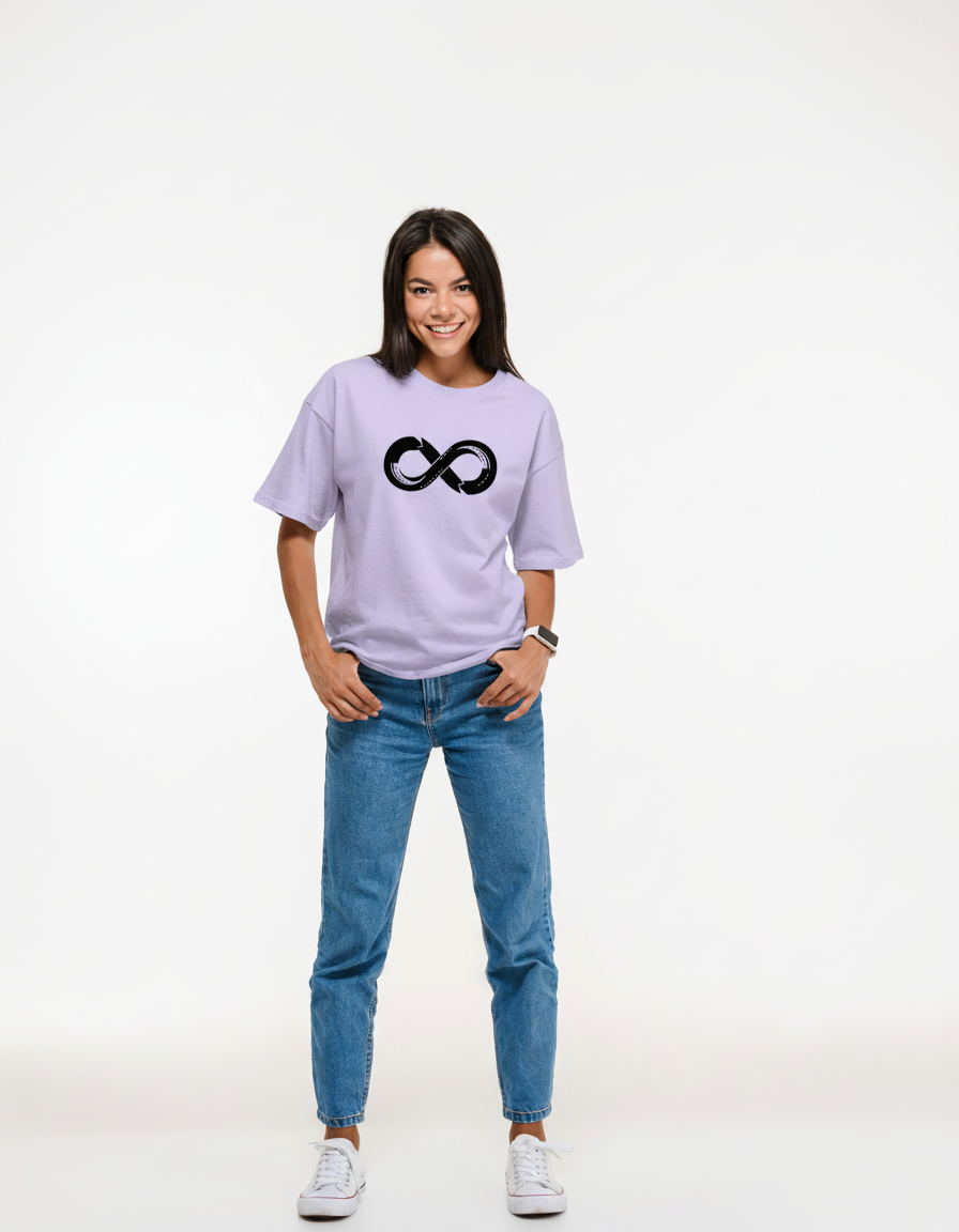 THGC Essentials Infinity Edition French Terry Oversized Womens T-Shirt