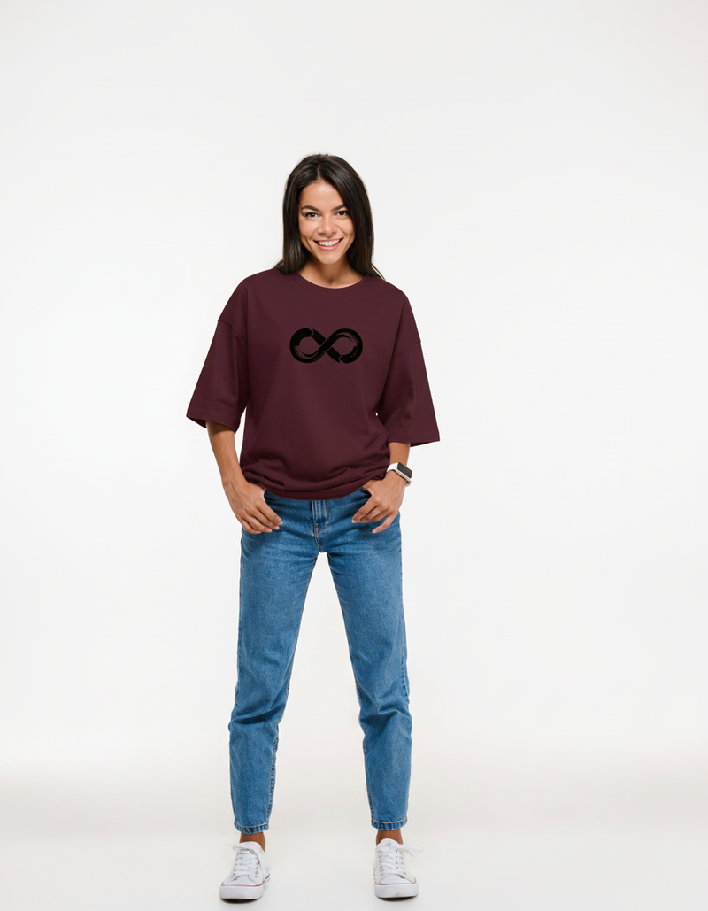 THGC Essentials Infinity Edition French Terry Oversized Womens T-Shirt
