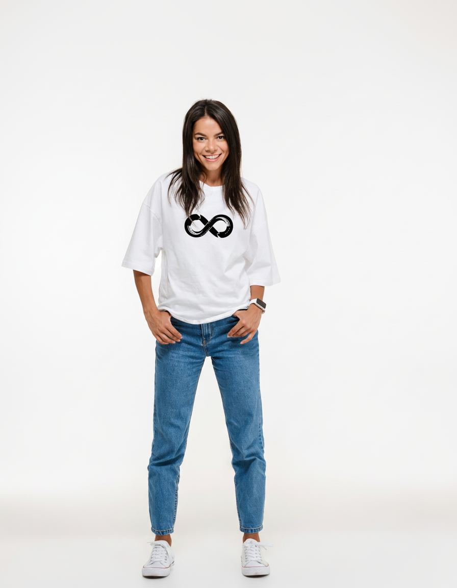 THGC Essentials Infinity Edition French Terry Oversized Womens T-Shirt