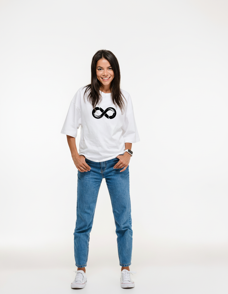 THGC Essentials Infinity Edition French Terry Oversized Womens T-Shirt