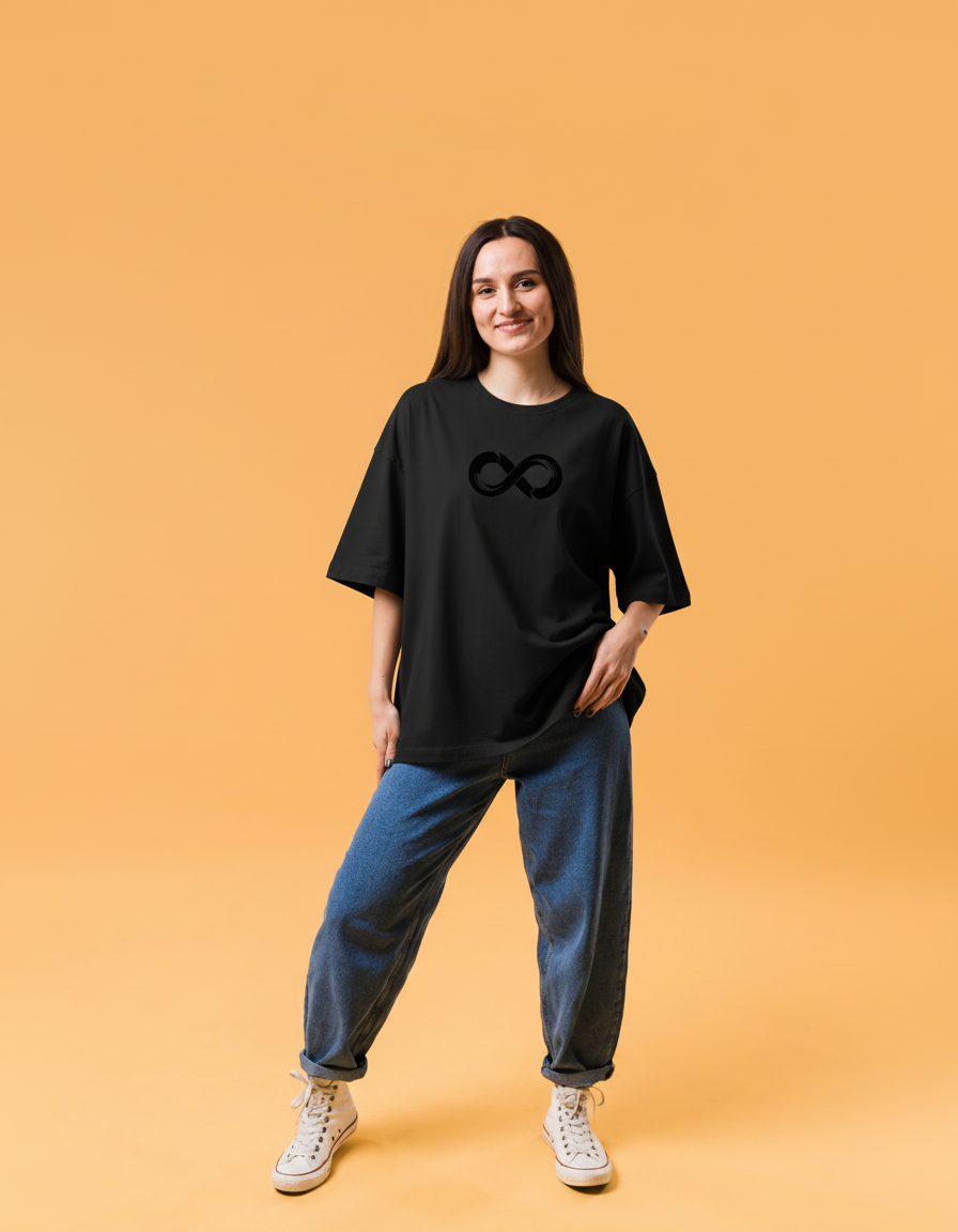 THGC Essentials Infinity Edition French Terry Oversized Womens T-Shirt