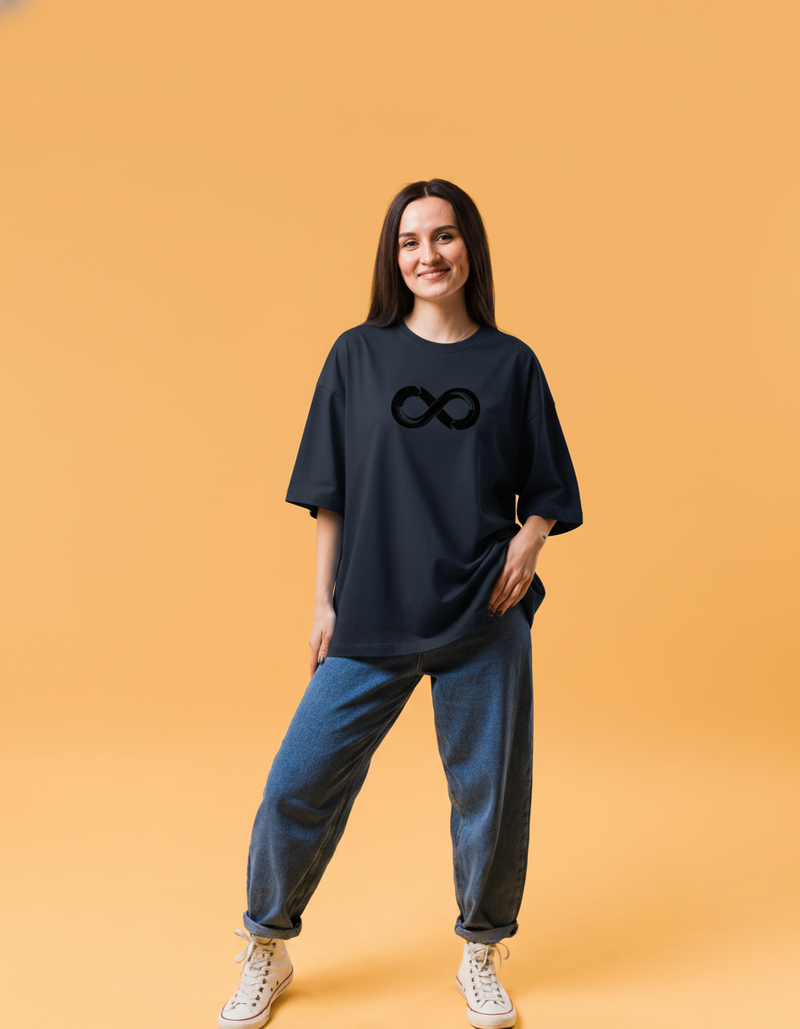 THGC Essentials Infinity Edition French Terry Oversized Womens T-Shirt