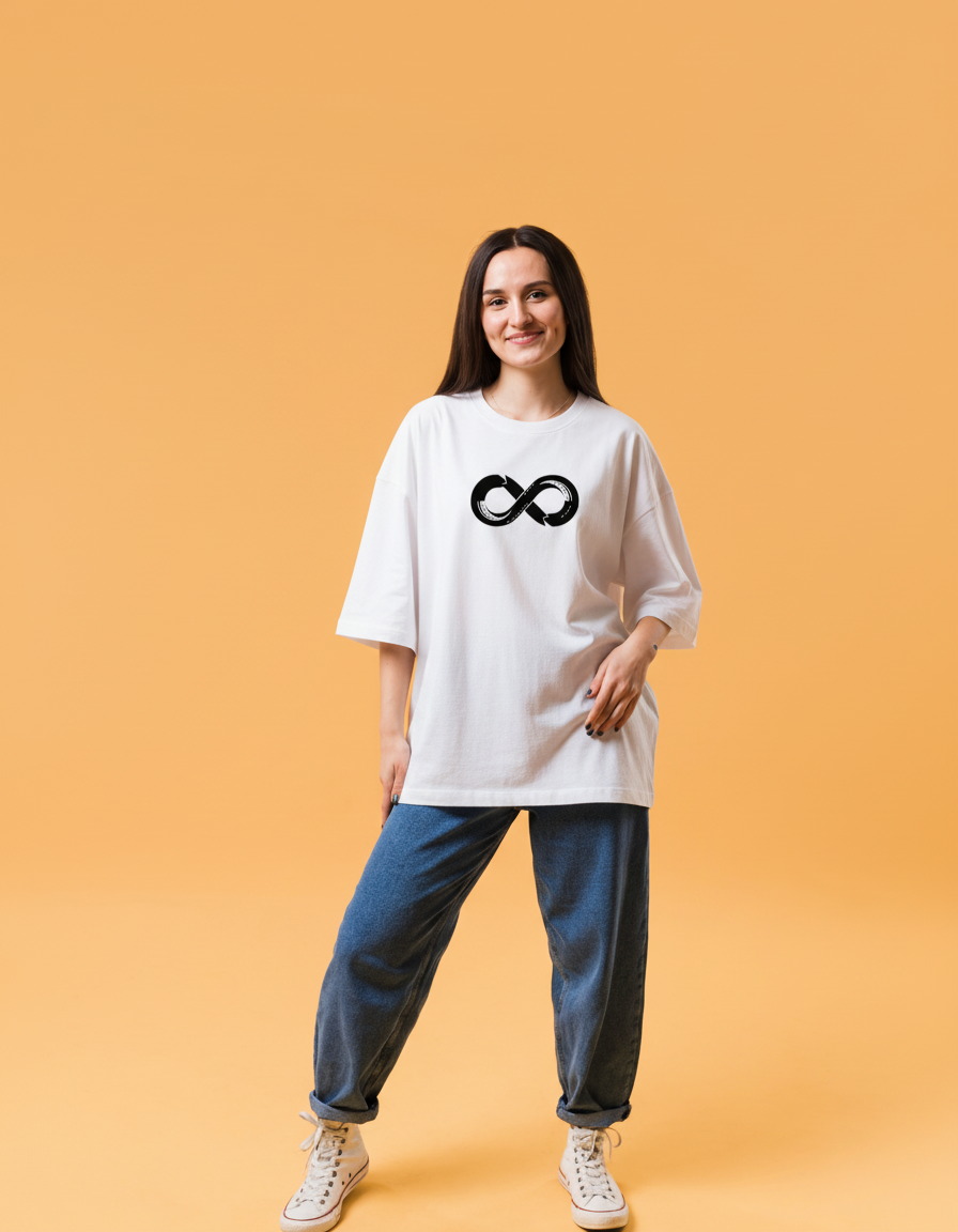 THGC Essentials Infinity Edition French Terry Oversized Womens T-Shirt