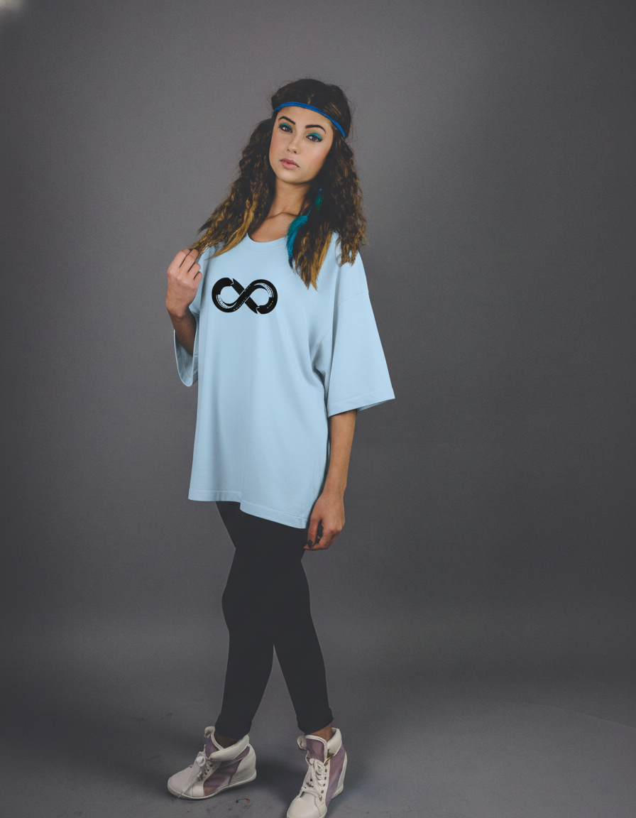 THGC Essentials Infinity Edition French Terry Oversized Womens T-Shirt