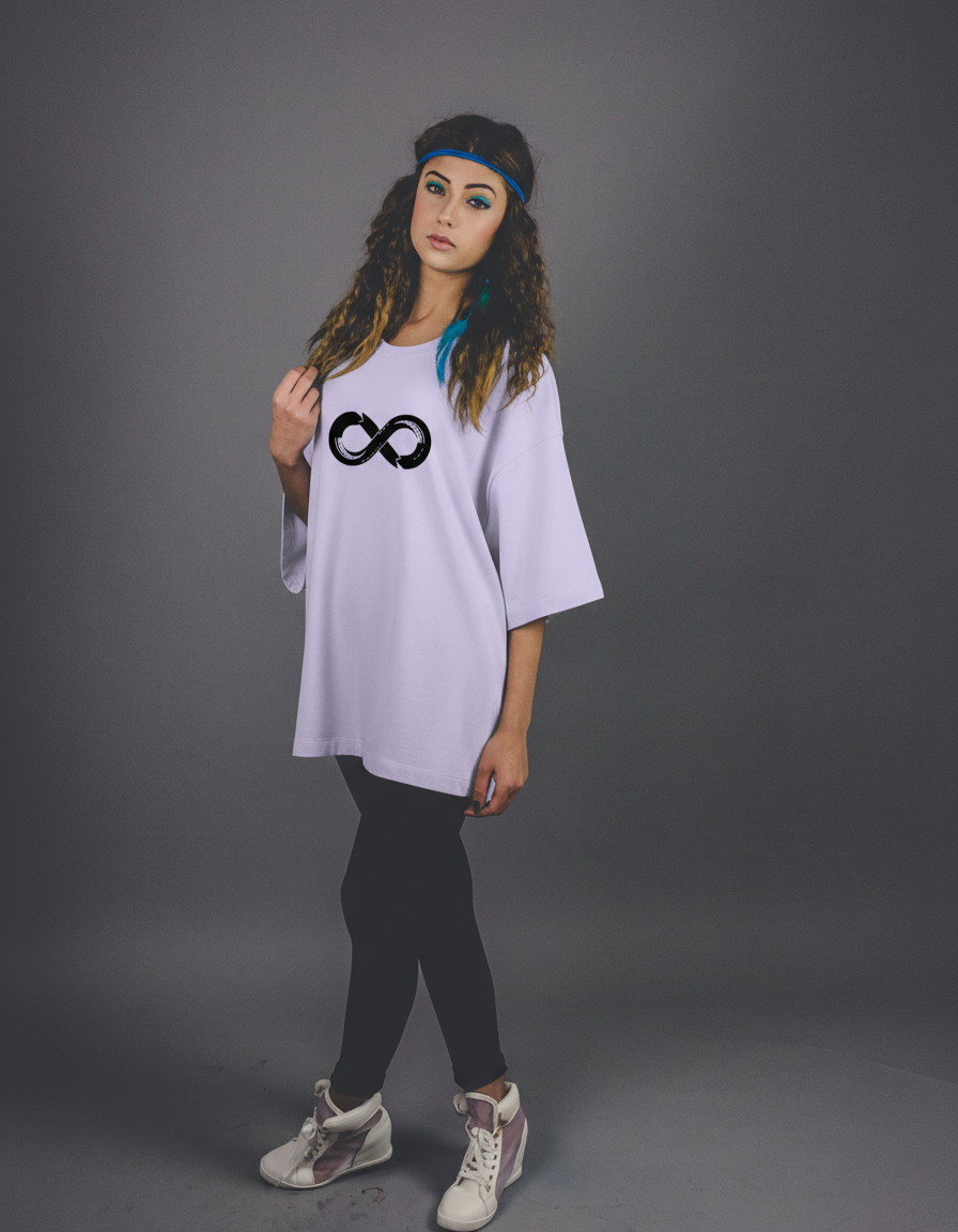 THGC Essentials Infinity Edition French Terry Oversized Womens T-Shirt