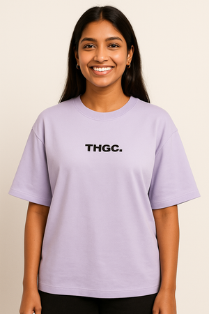 THGC Essentials Textmark Logo Oversized French Terry Womens Tshirt