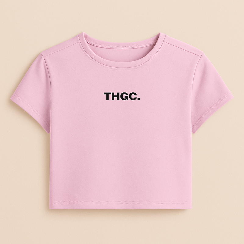 THGC Basics Textmark Logo Crop Top - alternate view