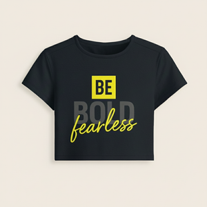THGC Basics - Be Bold Fearless Crop Tee