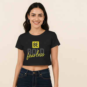 THGC Basics - Be Bold Fearless Crop Tee