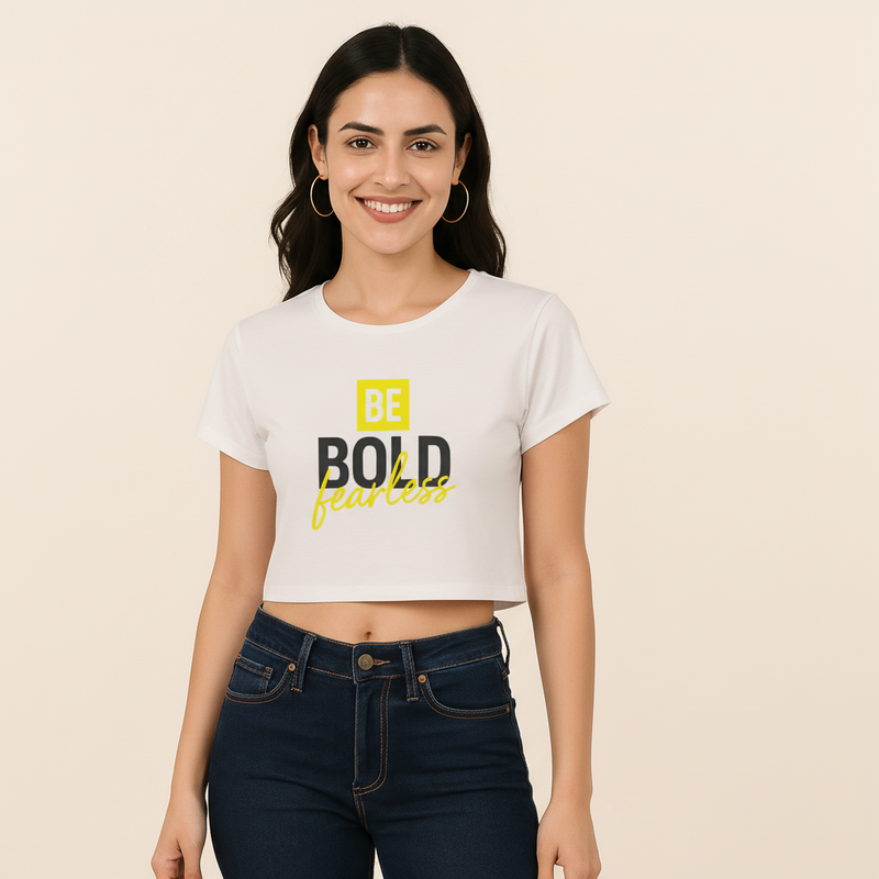 THGC Basics - Be Bold Fearless Crop Tee