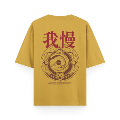 Buy Vintage Japanese Design Oversized Yellow T-shirt