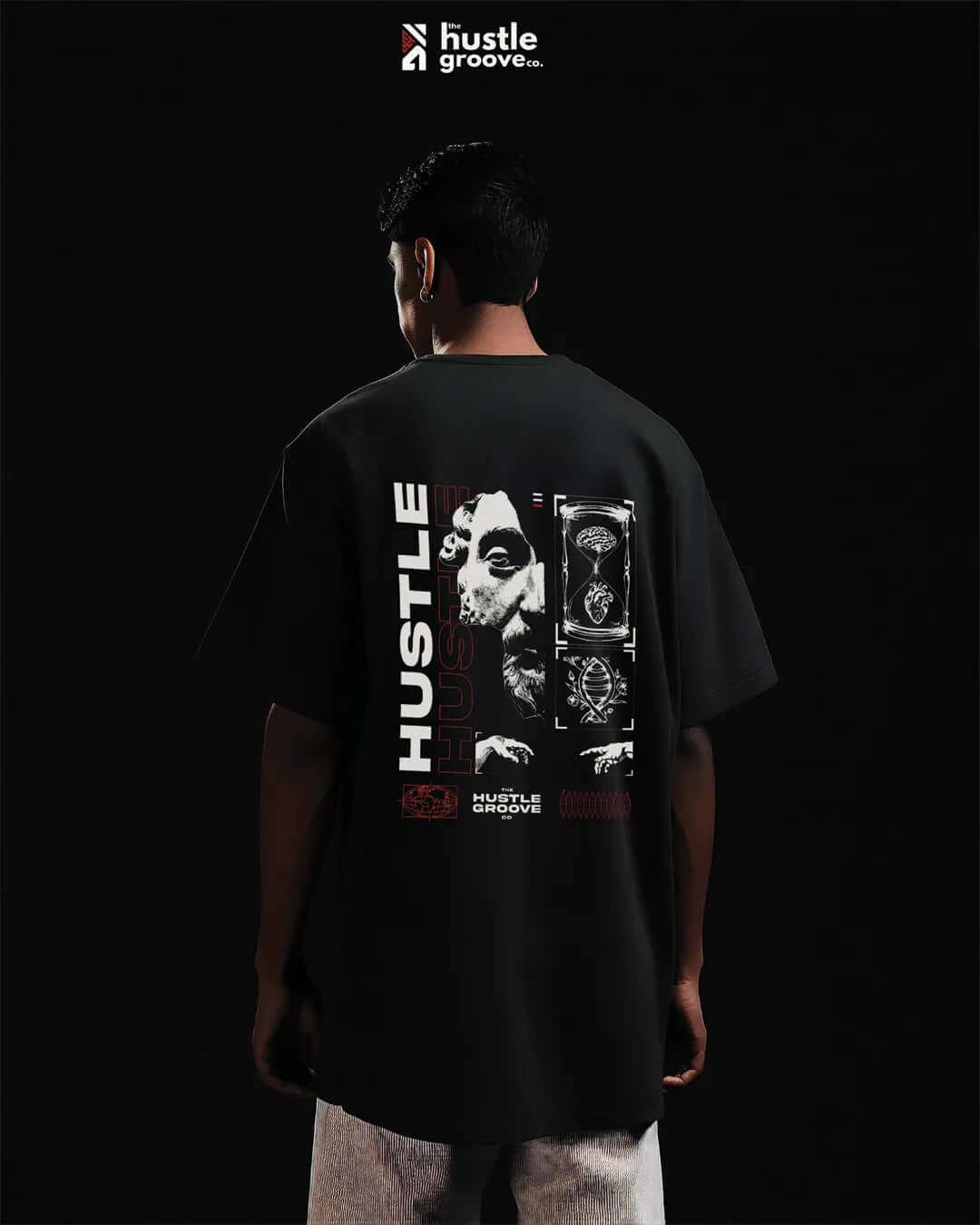 Hustle Black Back T-shirt Poster 
