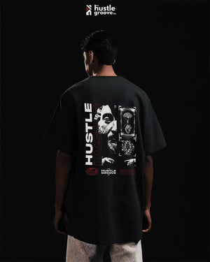 Hustle Black Back T-shirt Poster 