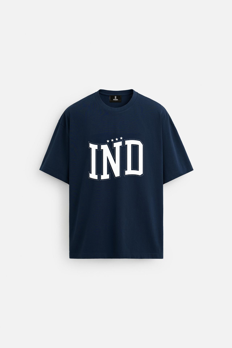 INDIA CHAMPIONS OVERSIZED T-SHIRT - NAVY BLUE