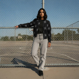 THGC Fortress – Shadow Vortex AOP Womens Bomber Jacket