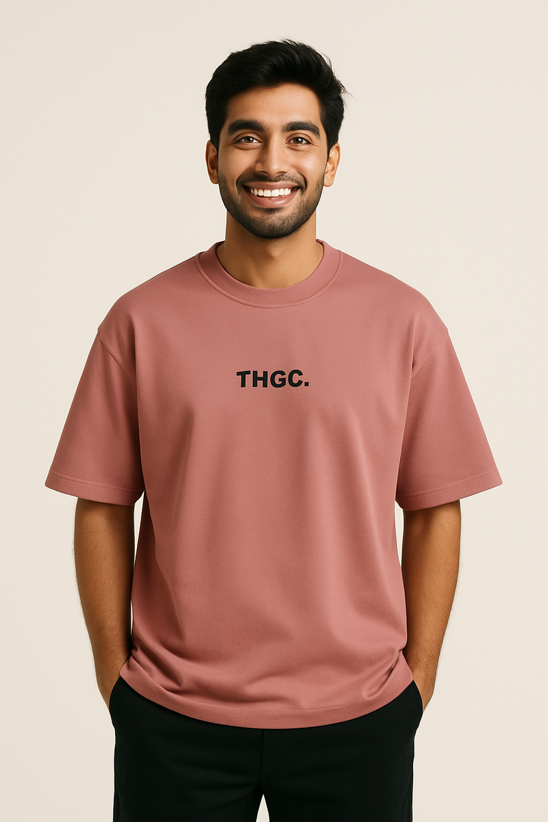 THGC Essentials Textmark Logo Oversized French Terry Mens Tshirt
