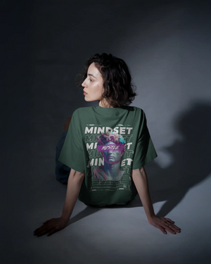 Hustle Mindset - Oversized Bottle Green T-shirt | Unisex