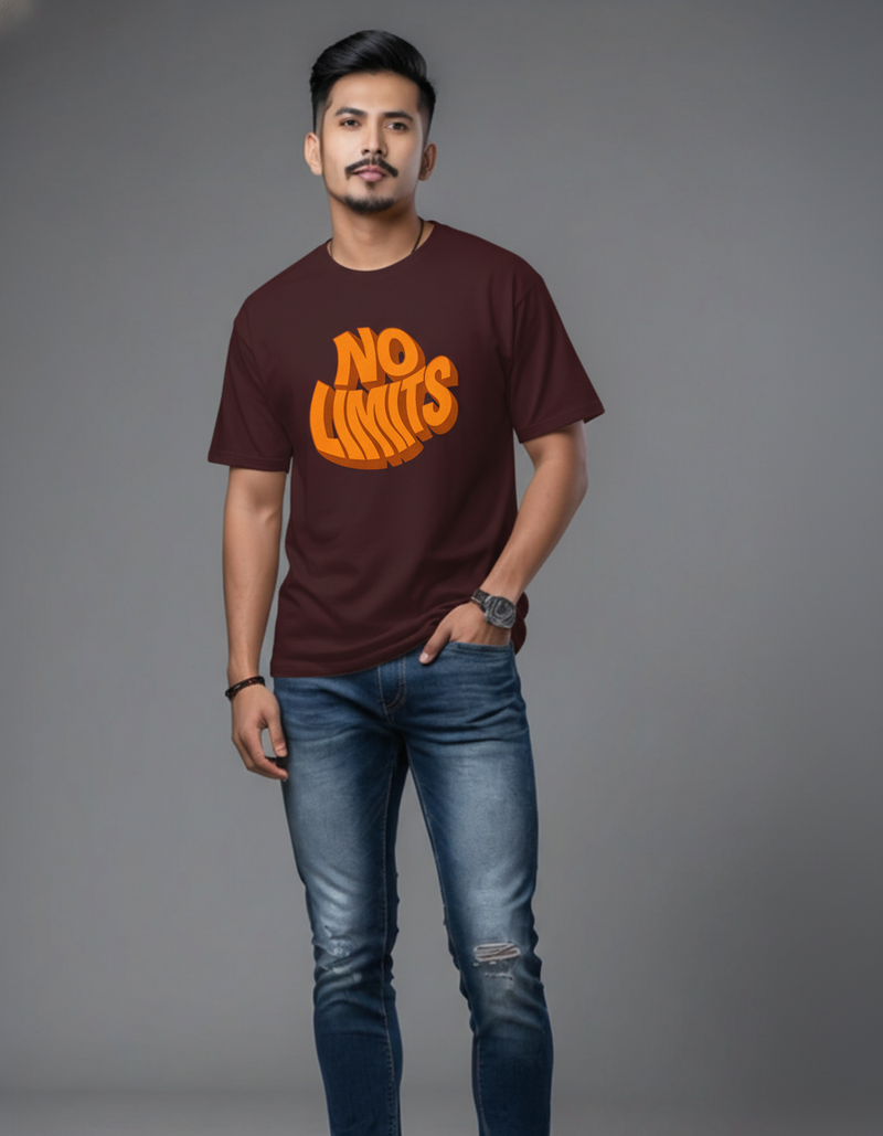 THGC Basics No Limits Dark Edition Crew Neck Mens Tshirt - alternate view