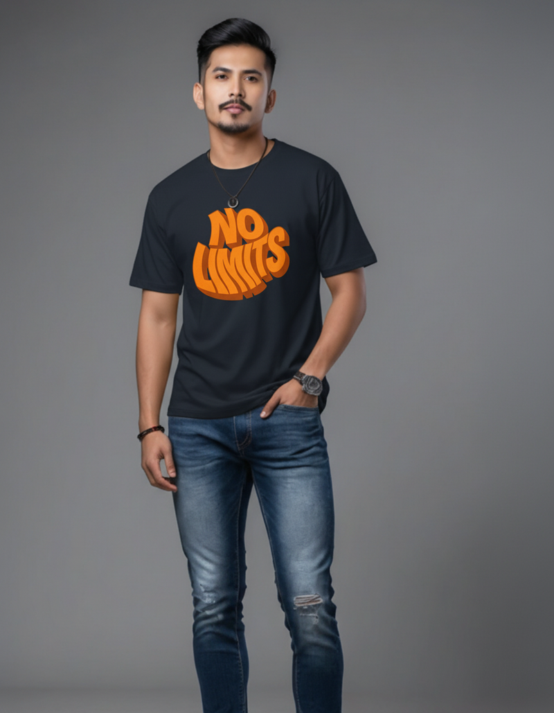 THGC Basics No Limits Dark Edition Crew Neck Mens Tshirt