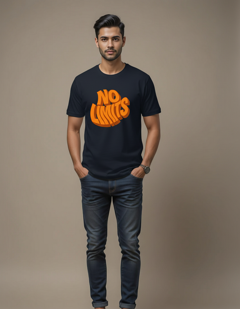 THGC Basics No Limits Dark Edition Crew Neck Mens Tshirt