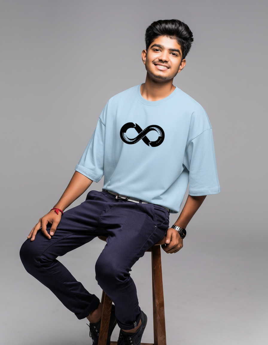 THGC Essentials Infinity Edition French Terry Oversized Mens T-Shirt