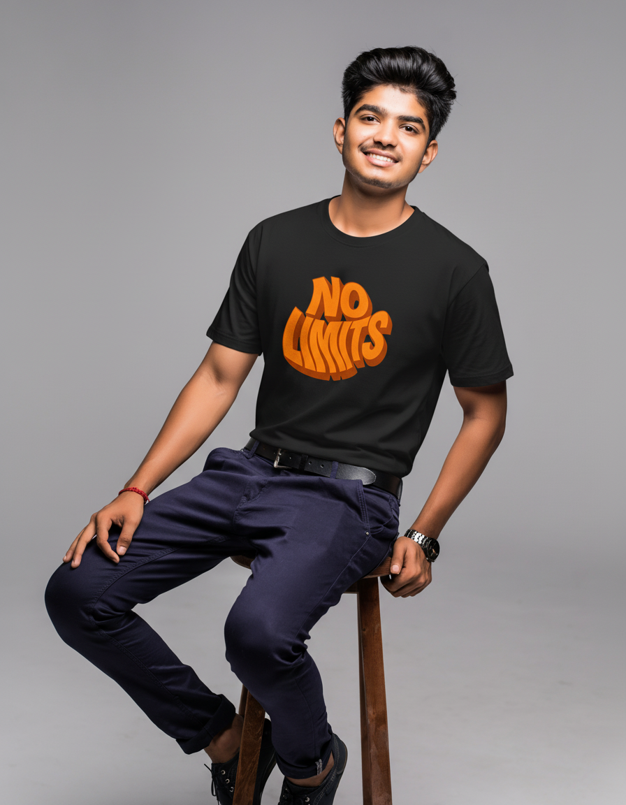 THGC Basics No Limits Dark Edition Crew Neck Mens Tshirt