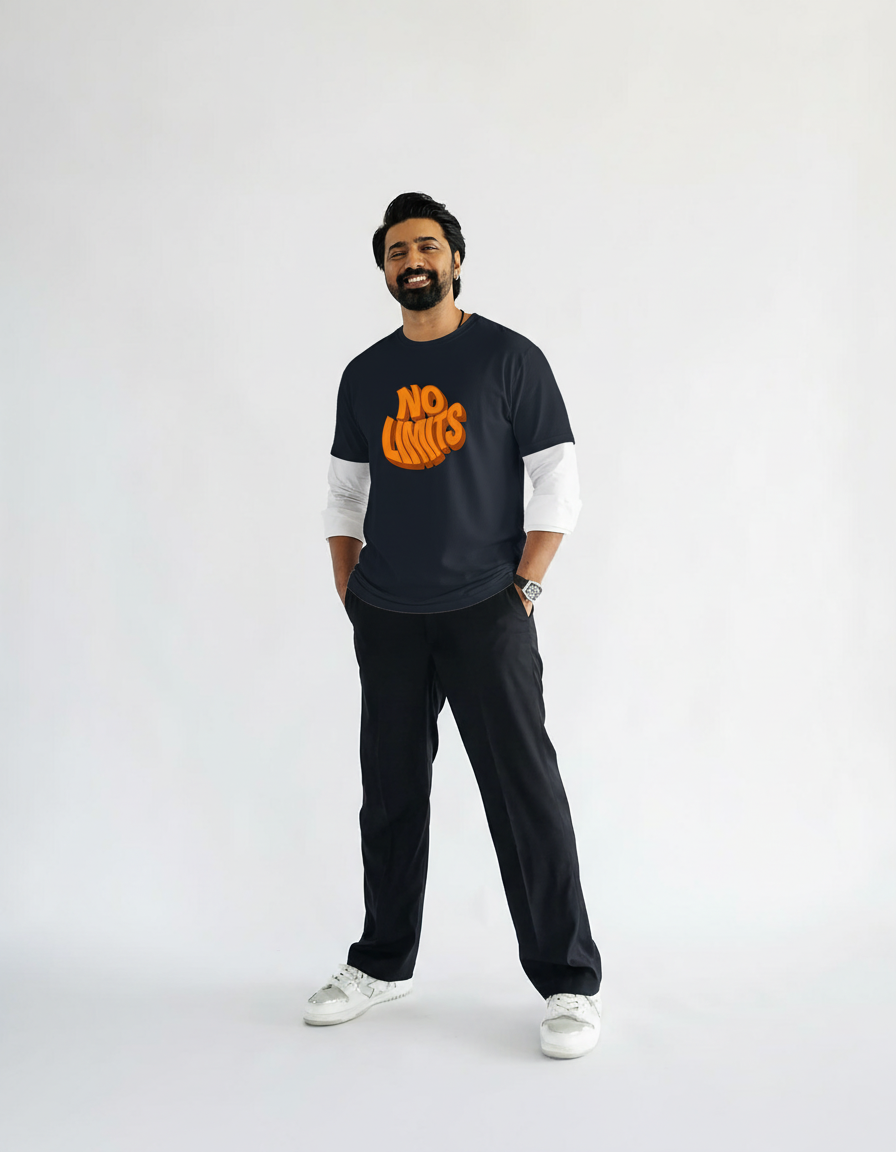 THGC Basics No Limits Dark Edition Crew Neck Mens Tshirt