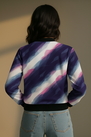THGC Fortress Aurora Fade AOP Womens Bomber Jacket