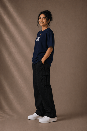GO. Oversized Navy Blue Tshirt