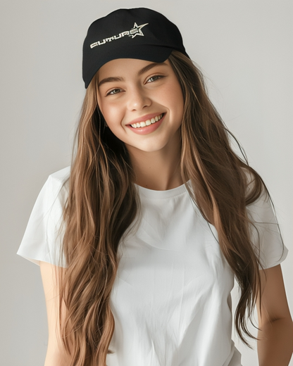 Future Star Embroidery Text - Black Baseball Cap