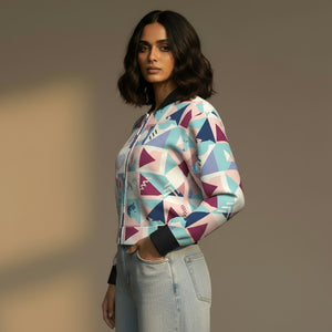 THGC Fortress – Pastel GeoMatrix AOP Bomber Jacket