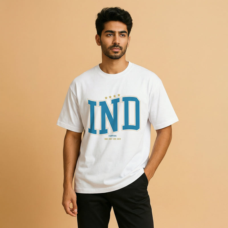 IND World Cup 4 Star Edition Crew Neck Unisex Tshirt - alternate view