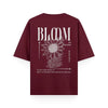Buy UNISEX Oversized Maroon Back Print T-shirt