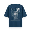 Buy UNISEX Oversized Petrol Blue Back Print T-shirt