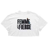 FEMME & FIERCE Women white Crop Top