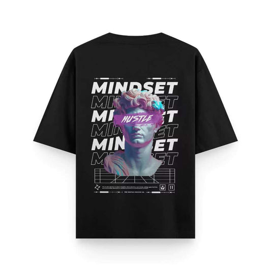   Hustle Mindset - Oversized Black T-shirt | Unisex