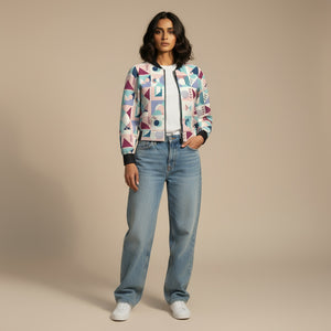 THGC Fortress – Pastel GeoMatrix AOP Bomber Jacket