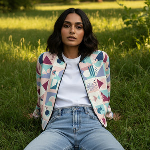 THGC Fortress – Pastel GeoMatrix AOP Bomber Jacket